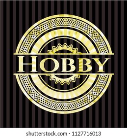 Hobby gold badge or emblem