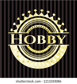 Hobby gold shiny badge