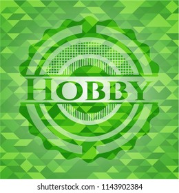 Hobby green mosaic emblem