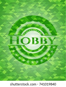 Hobby green mosaic emblem