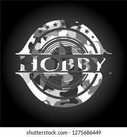 Hobby grey camouflage emblem