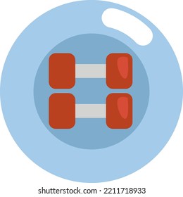 Hobby gym, illustration, vector on white background.