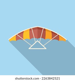 Hobby hang glider icon flat vector. Air fly. Man leisure