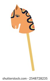 Hobby horse - hand drawn vector illustration.