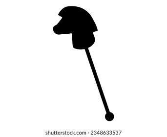 Hobby horse silhouette vector art