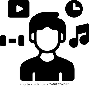 Hobby Icon Glyph Vector Illustration