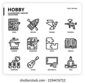 Hobby icon set