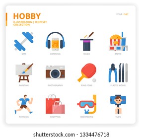 Hobby icon set