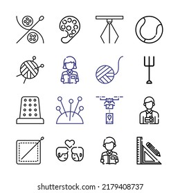 hobby Icon Set with line icons. Modern Thin Line Style. Suitable for Web and Mobile Icon. Vector illustration EPS 10.