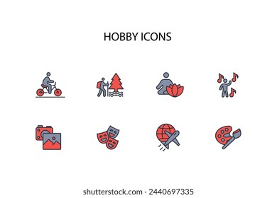 Hobby icon. vector.Editable stroke.linear style sign for use web design,logo.Symbol illustration.