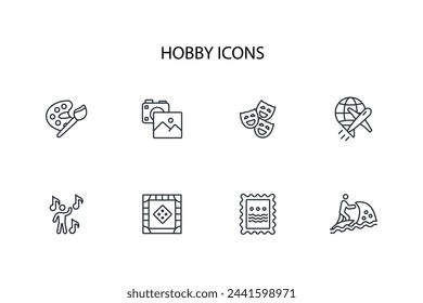 Hobby icon. vector.Editable stroke.linear style sign for use web design,logo.Symbol illustration.