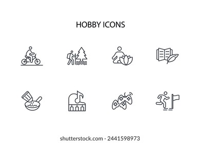 Hobby icon. vector.Editable stroke.linear style sign for use web design,logo.Symbol illustration.