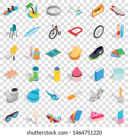 Hobby icons set. Isometric style of 36 hobby vector icons for web for any design