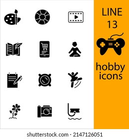 hobby icons set . hobby pack symbol vector elements for infographic web