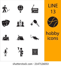 hobby icons set . hobby pack symbol vector elements for infographic web