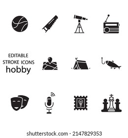 hobby icons set . hobby pack symbol vector elements for infographic web