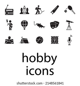 hobby icons set . hobby pack symbol vector elements for infographic web