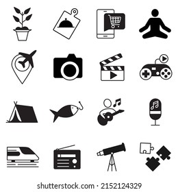 hobby icons set . hobby pack symbol vector elements for infographic web