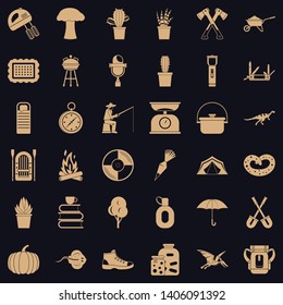 Hobby icons set. Simple style of 36 hobby vector icons for web for any design