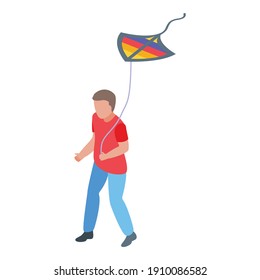 Hobby kite icon. Isometric of hobby kite vector icon for web design isolated on white background