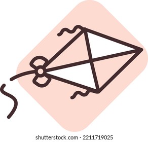 Hobby kite, illustration, vector on white background.