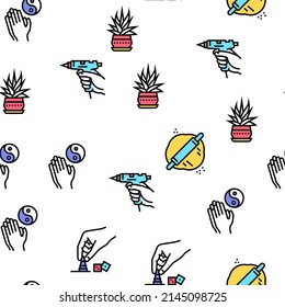 Hobby Leisure Time Vektor Seamless Muster Thin Line Illustration