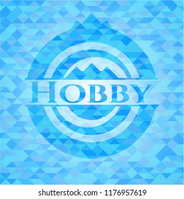 Hobby light blue mosaic emblem