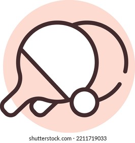 Hobby pingpong , illustration, vector on white background.