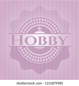 Hobby pink emblem. Vintage.