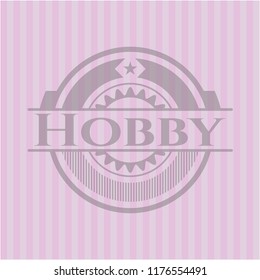 Hobby pink emblem. Vintage.