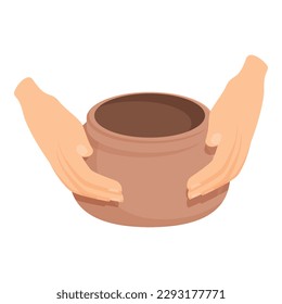 Hobby pottery icon cartoon vector. Art workshop. Studio potter