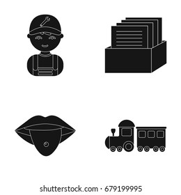hobby, profession, medicine and other web icon in black style.transportation, toy, game, icons in set collection.