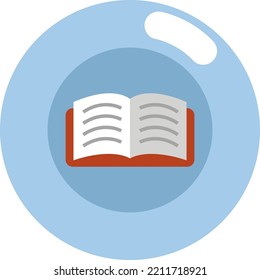 Hobby reading, illustration, vector on white background.