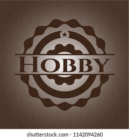 Hobby realistic wooden emblem