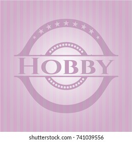 Hobby retro pink emblem