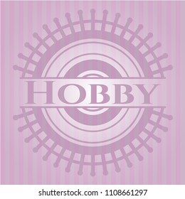  Hobby retro style pink emblem