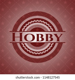 Hobby retro style red emblem