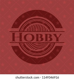 Hobby retro style red emblem