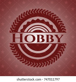 Hobby retro style red emblem