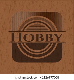 Hobby retro wood emblem