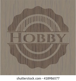 Hobby retro wood emblem