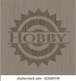 Hobby retro wood emblem