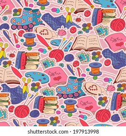 Hobby seamless pattern