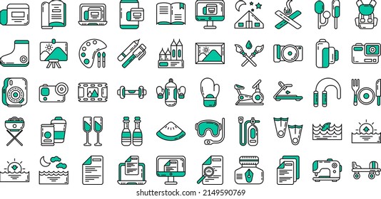 hobby set icon on transparent background
