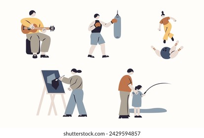 Hobby Vector Illustration in Flat Style