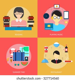 Hobby vector set icons