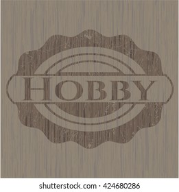 Hobby vintage wood emblem