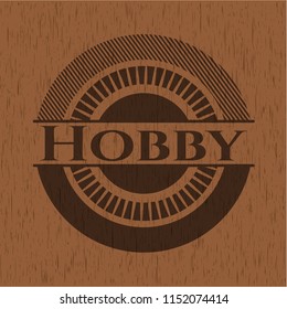 Hobby vintage wooden emblem