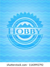 Hobby water wave representation emblem.