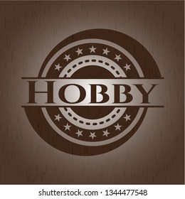 Hobby wood emblem. Retro